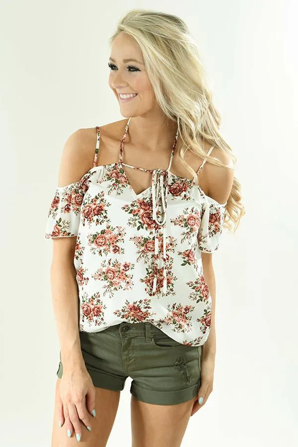Strappy Floral Top
