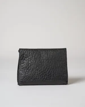 strappy foldover - licorice pebble