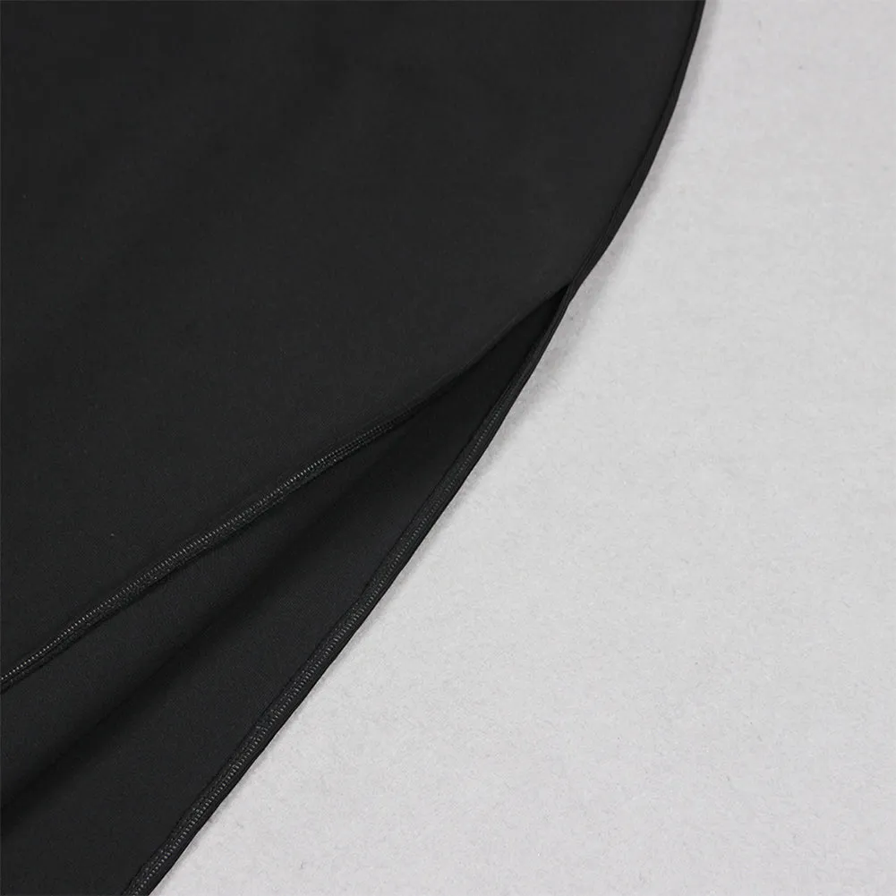 Strappy Sleeveless Feather Maxi Bandage Dress HL9630