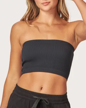 STRETCHY RIBBED SEAMIESS TUBE TOP