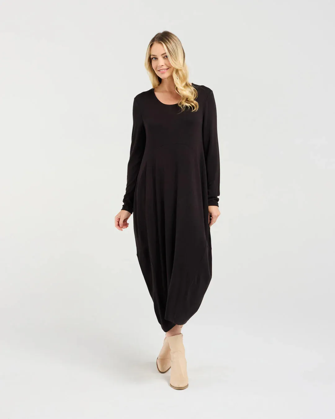 Tabitha Cashmere Blend Dress - Black