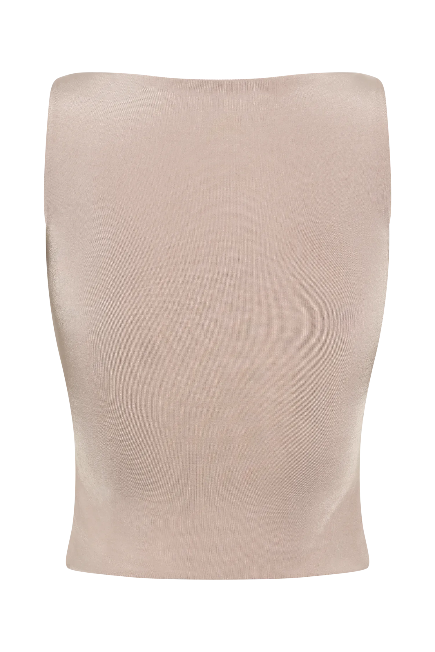 Tiarna Slinky Ruched Top - Taupe