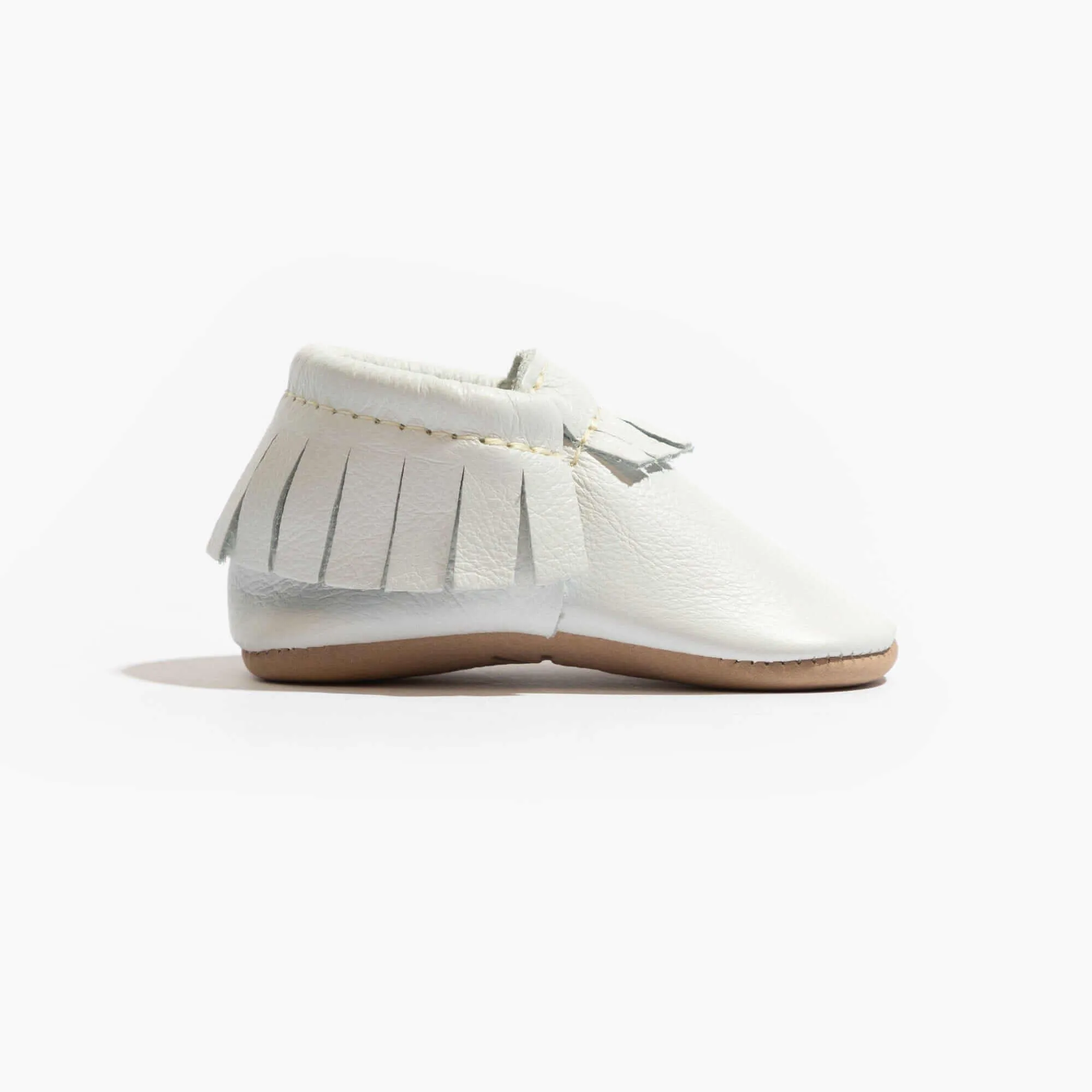 Toasted Bright White Moccasin Baby Shoe