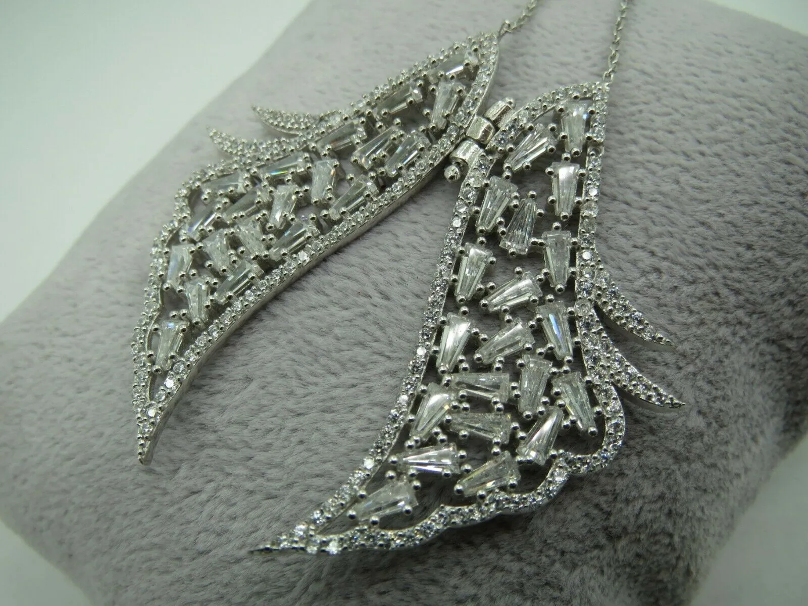 Turkish Handmade Jewelry 925 Sterling Silver Zircon Stone Women Necklace