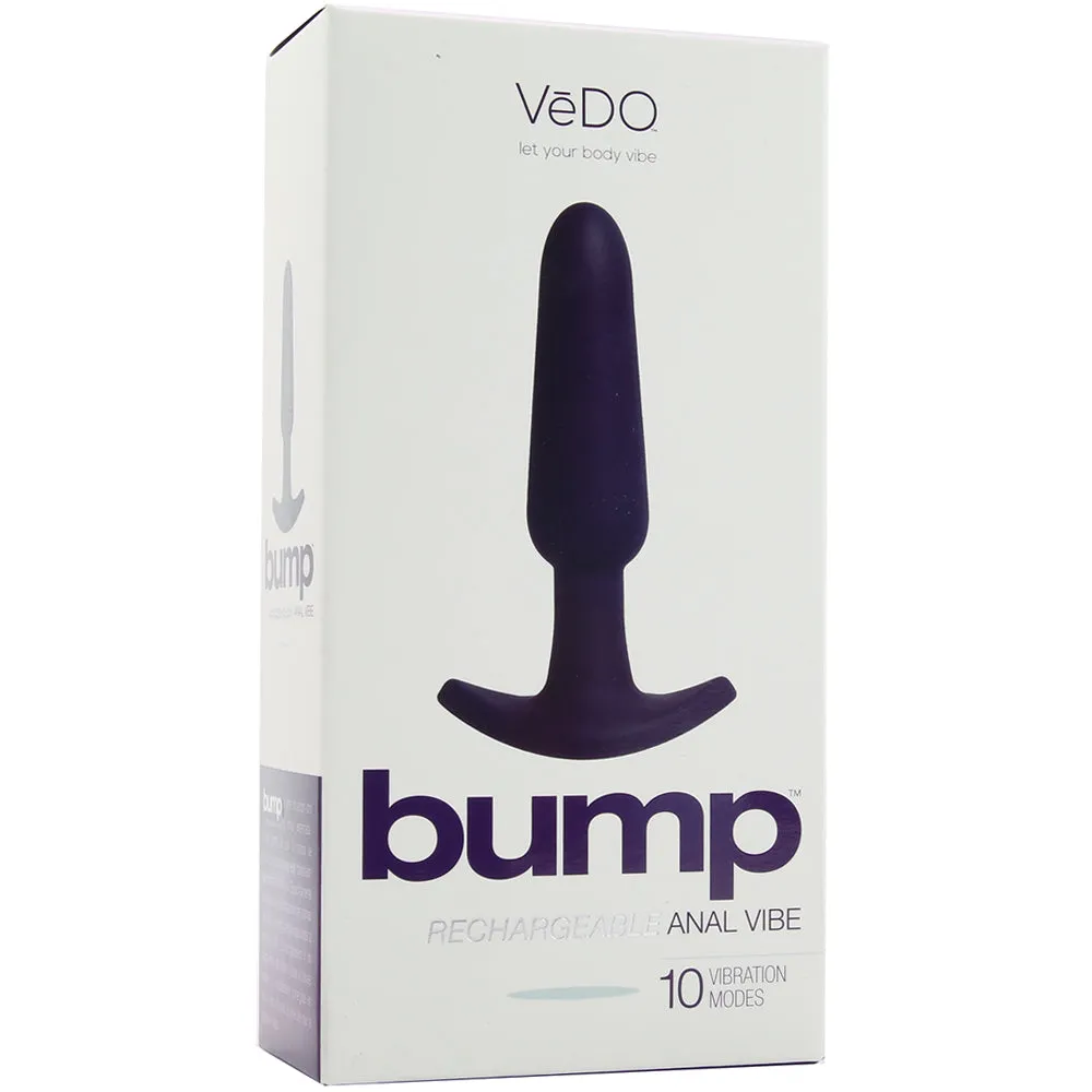 VeDO Bump Rechargeable Anal Vibe - Deep Purple
