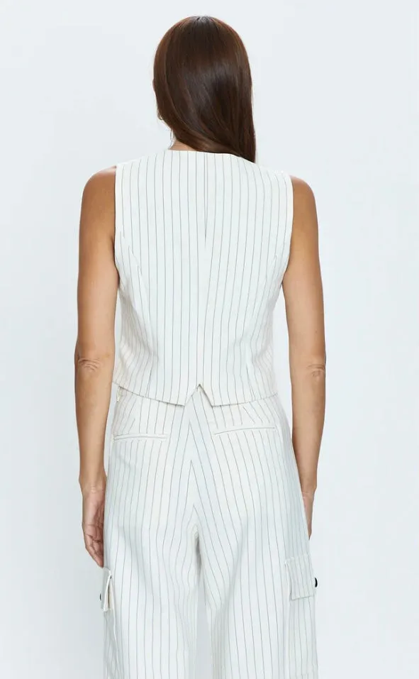 VERO VEST - LE BLANC PINSTRIPE