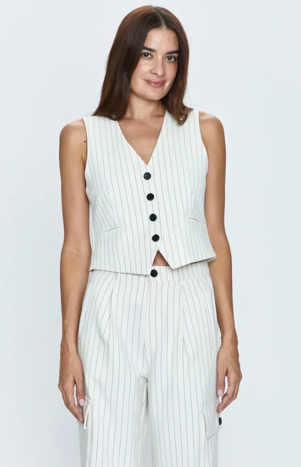 VERO VEST - LE BLANC PINSTRIPE