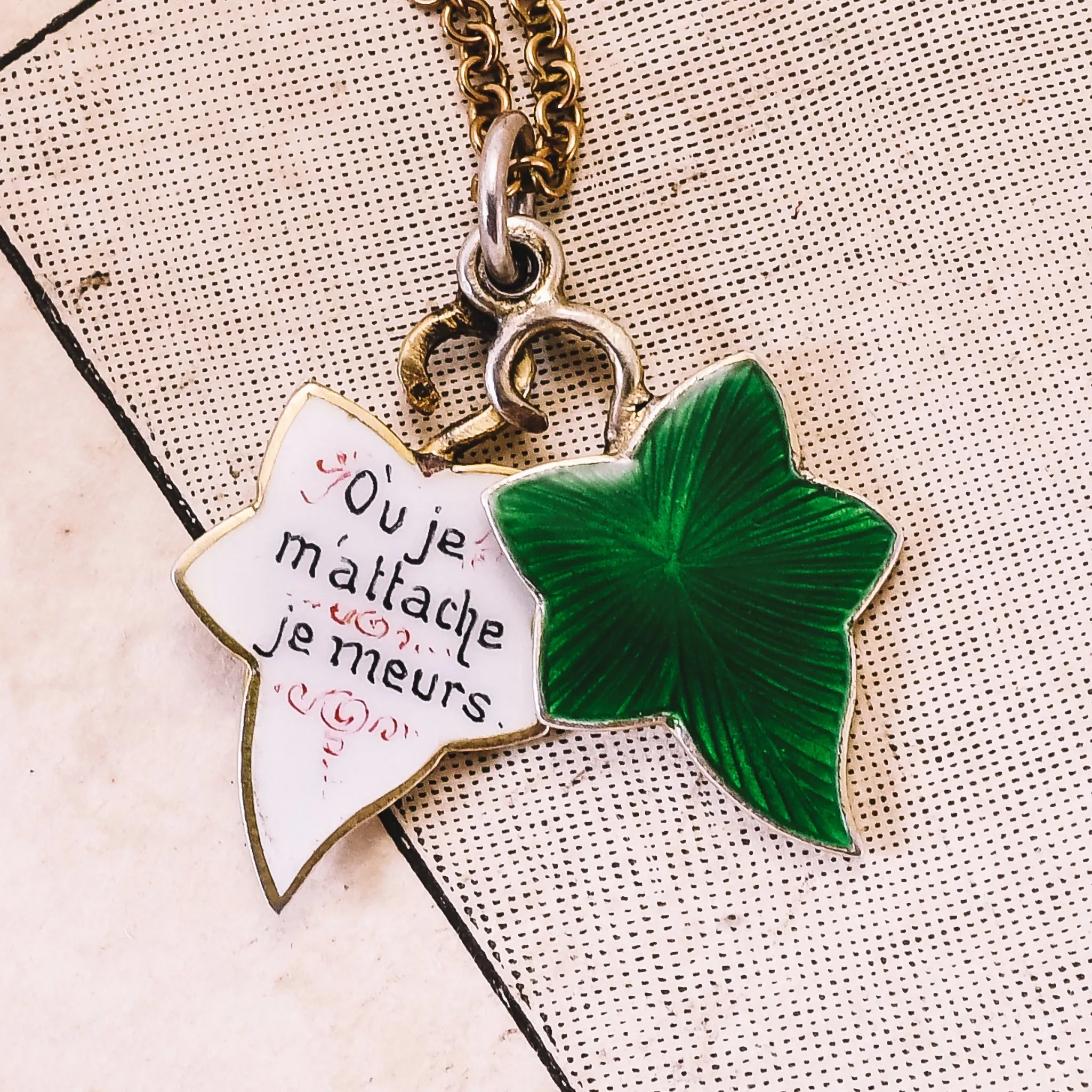 Victorian Ivy Leaf Love Token Charm
