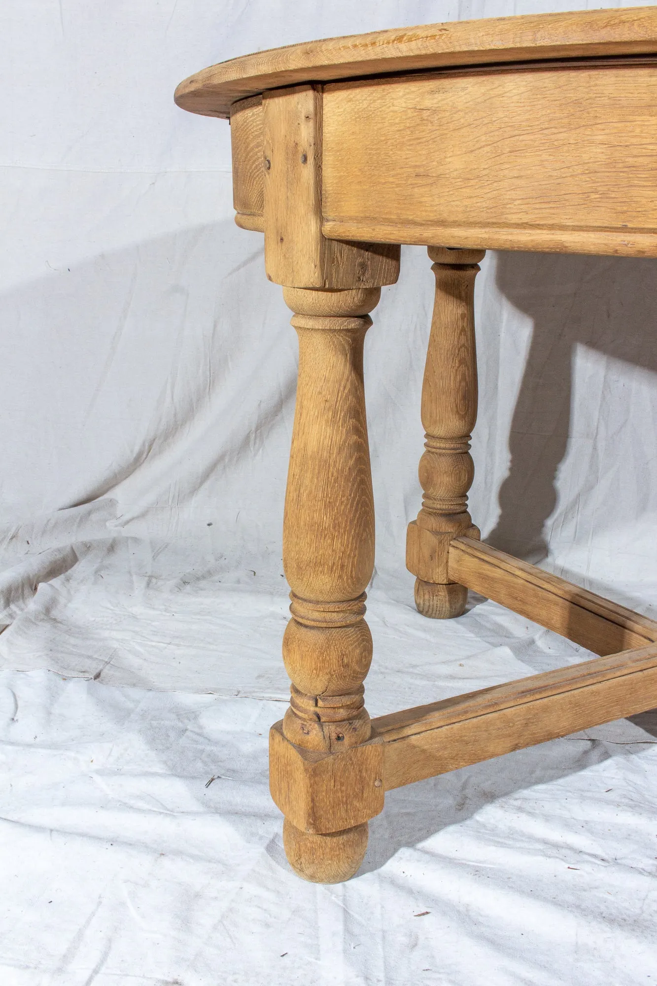 Vintage French Oak Butterfly Leaf Table