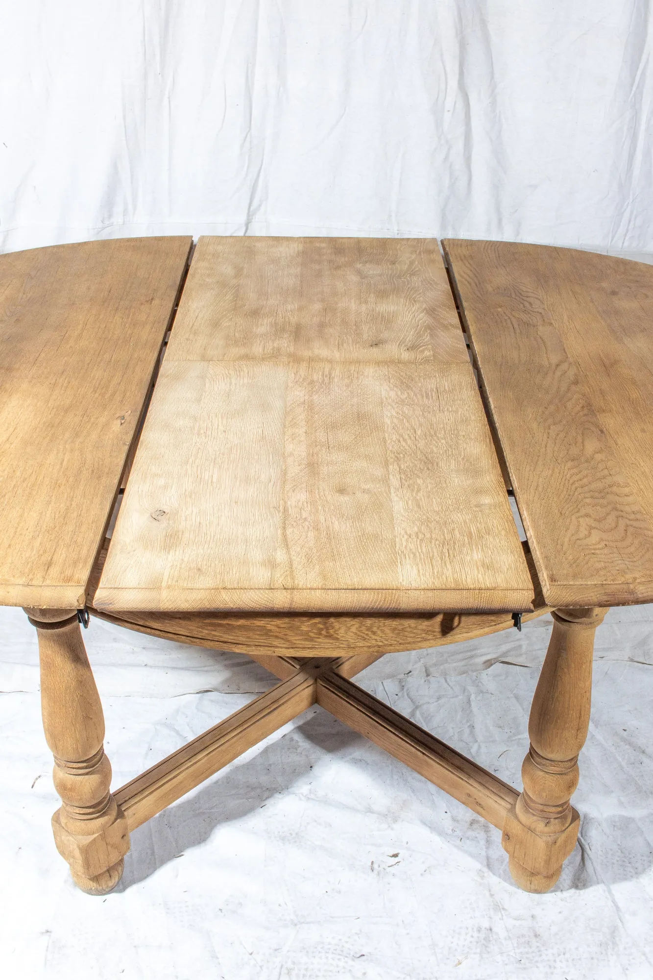 Vintage French Oak Butterfly Leaf Table