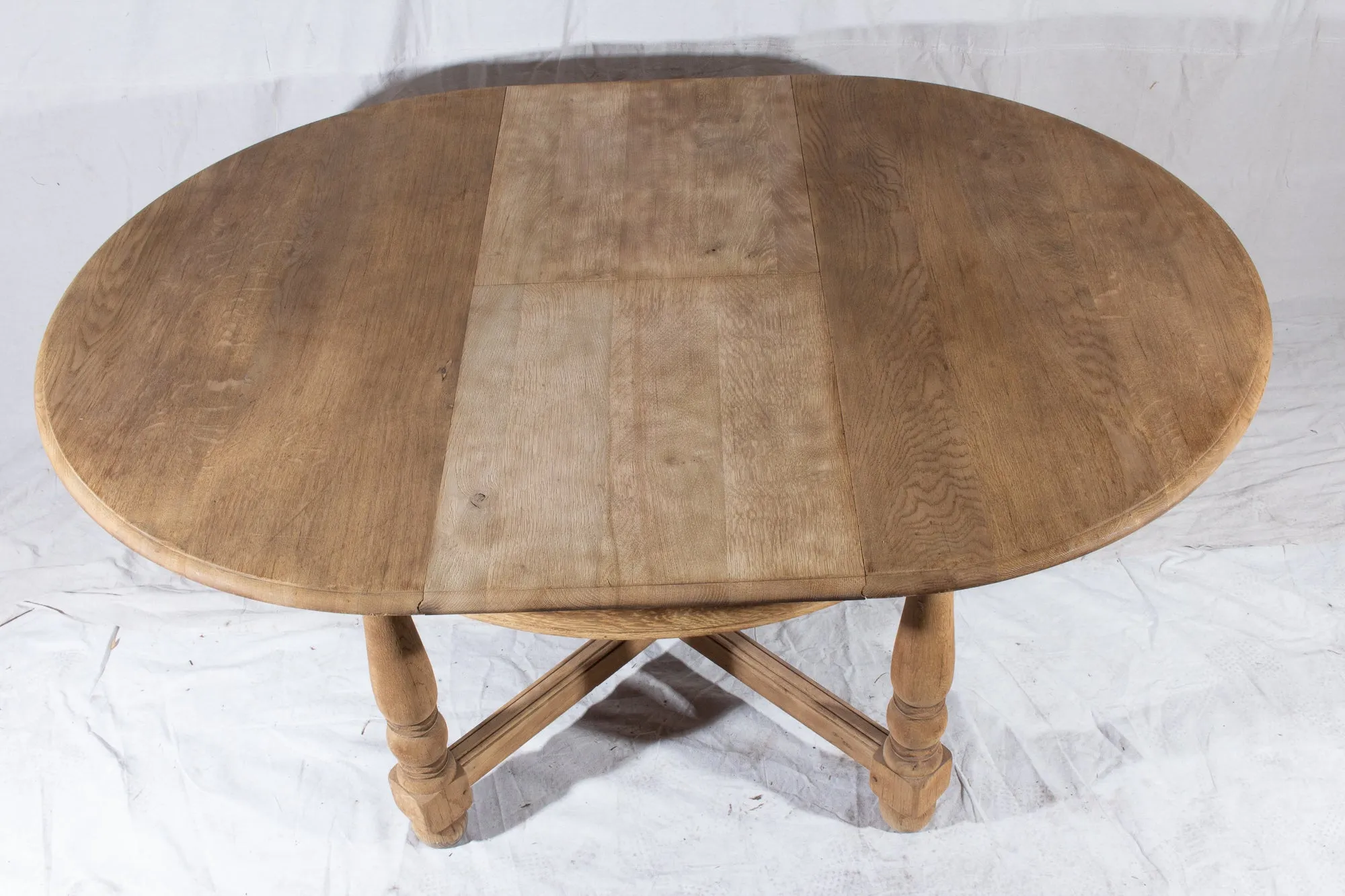 Vintage French Oak Butterfly Leaf Table
