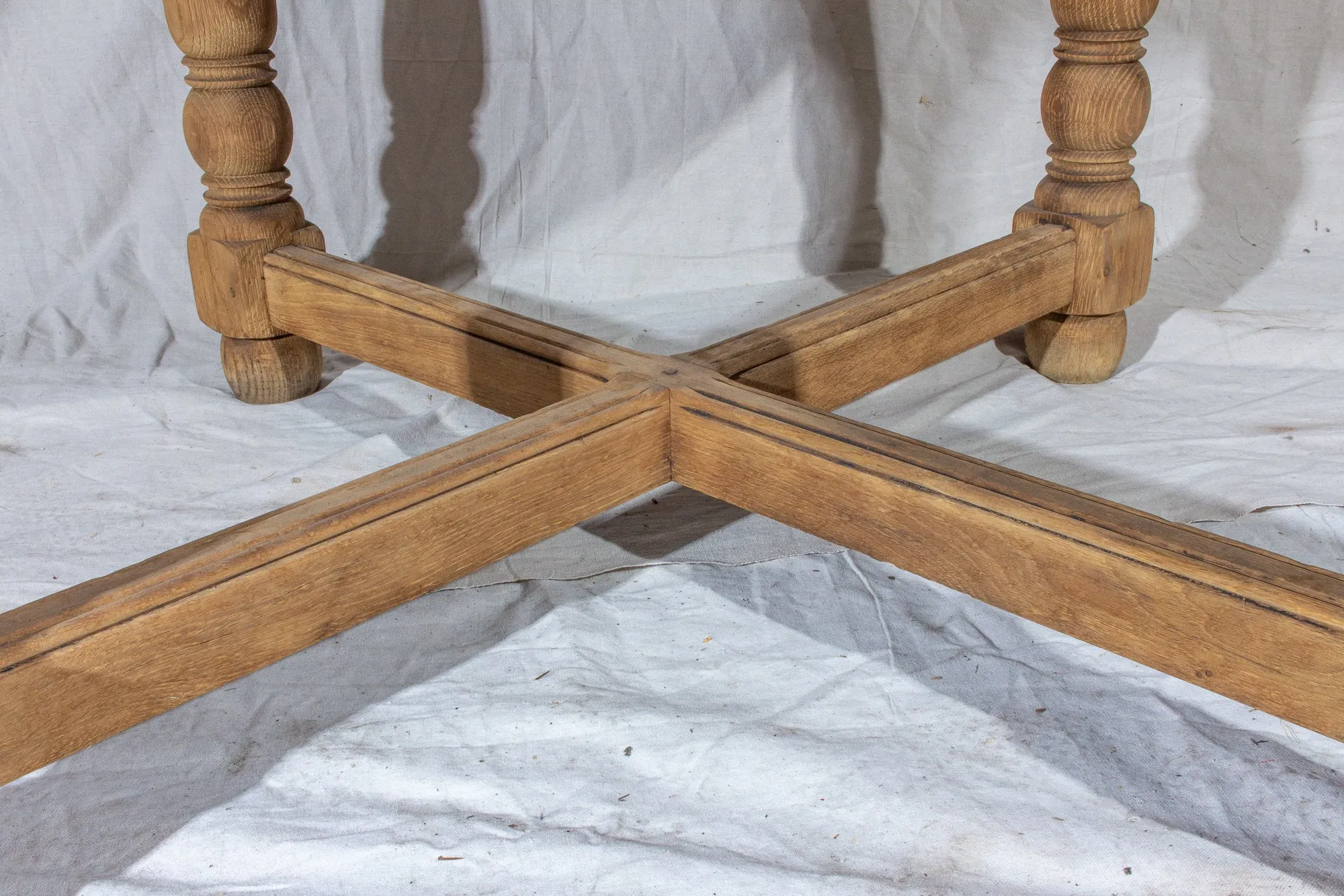 Vintage French Oak Butterfly Leaf Table