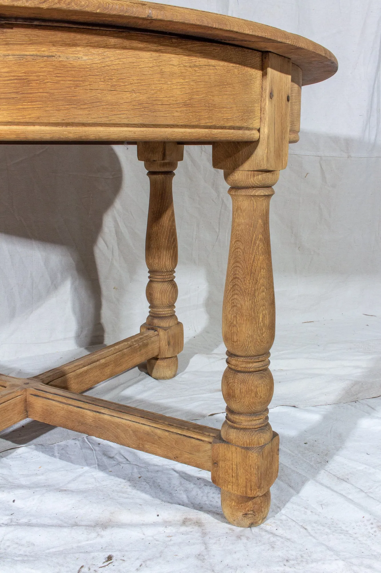 Vintage French Oak Butterfly Leaf Table