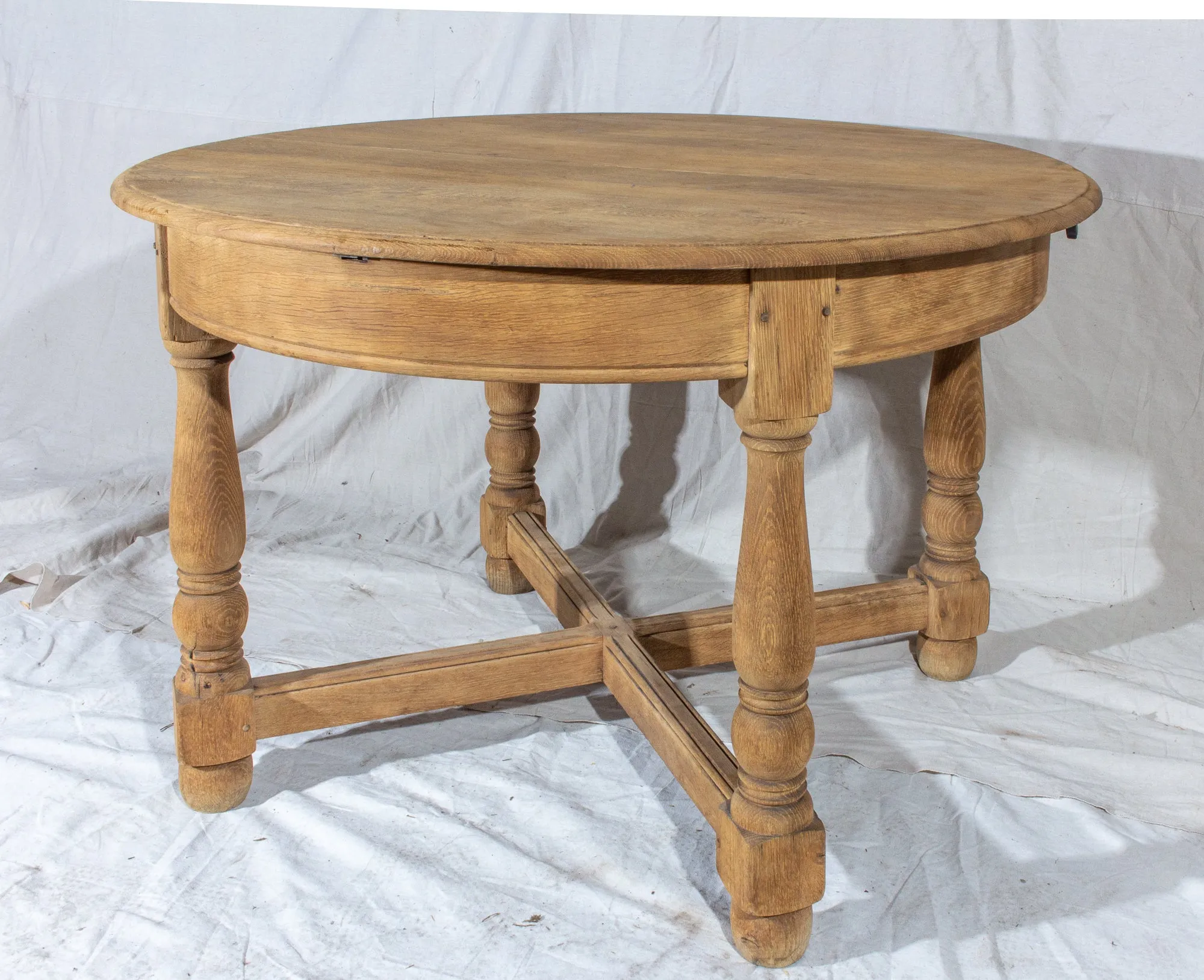 Vintage French Oak Butterfly Leaf Table