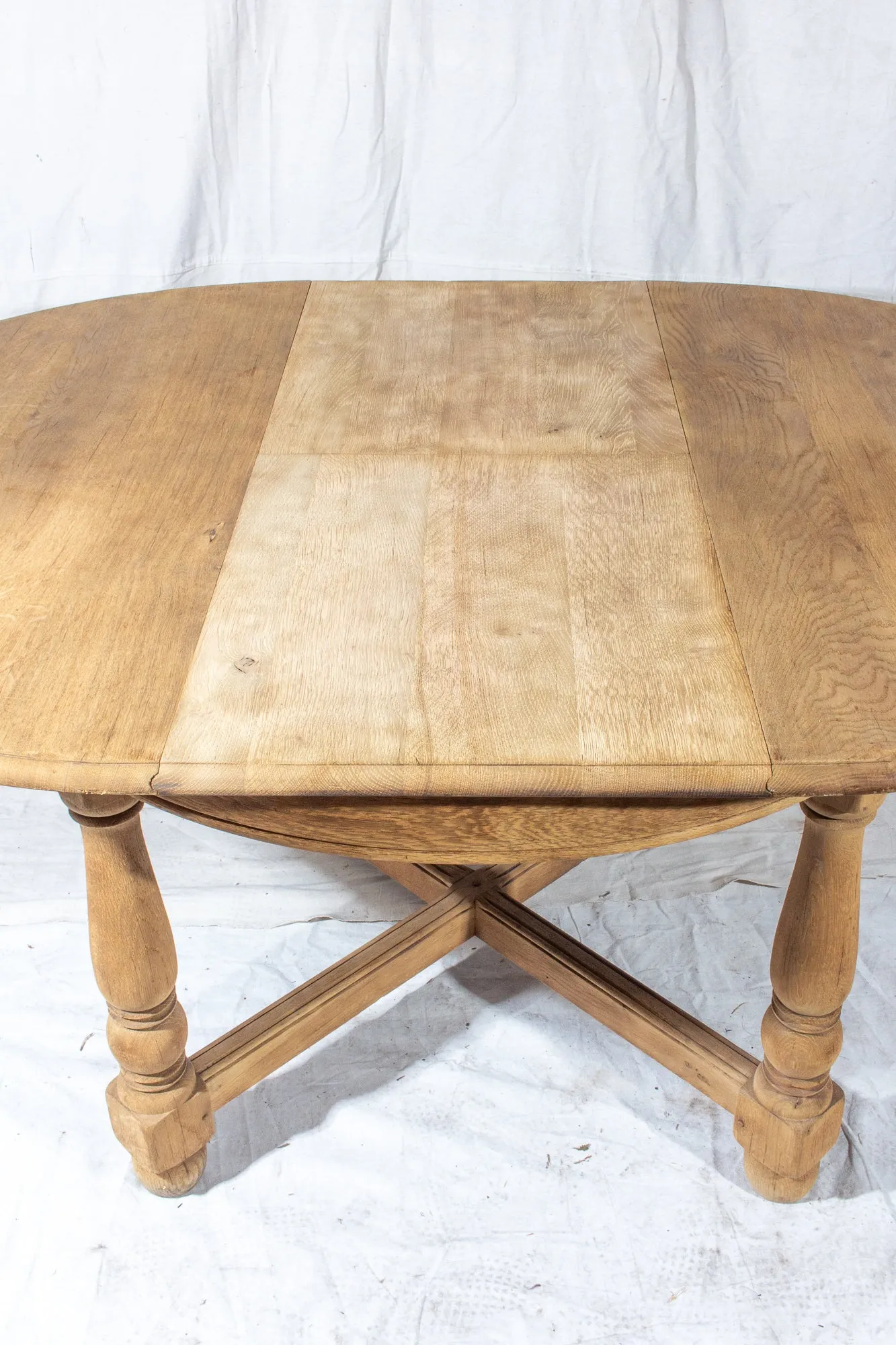 Vintage French Oak Butterfly Leaf Table