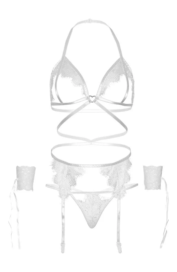 White open cup lingerie set - On Point