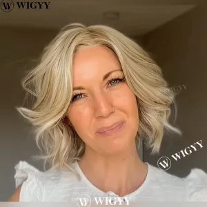Wigyy Daily Use Blonde Highlighted Elegant Wig
