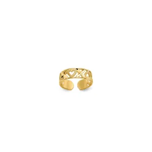 X & Heart Toe Ring (14K)